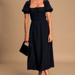 Free People black dress, linen